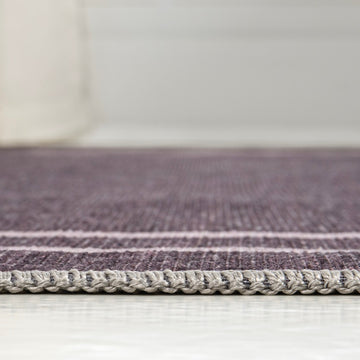 Sloane Classic 2-stripe Border Washable Area Rug
